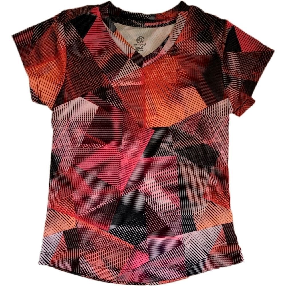 Sporty Activewear top v neck short sleeve computer
